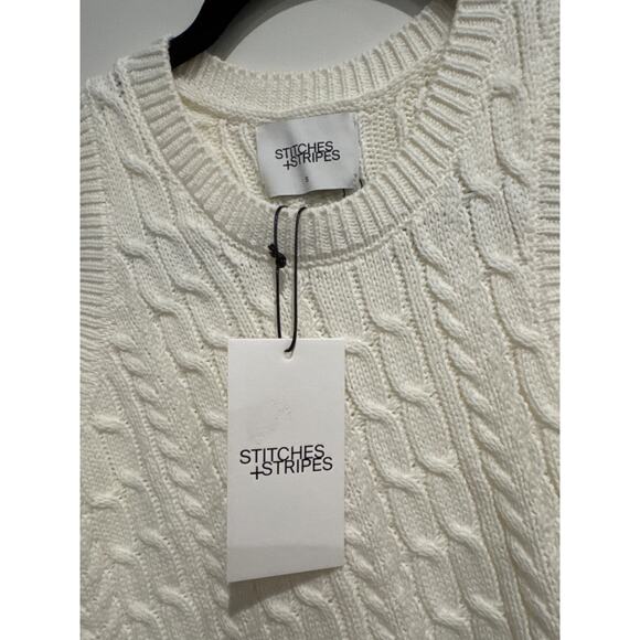 MSRP $138 NWT Liv Bias Dress in Chalk Stitches & Stripes Size XL  SAME DAY SHIP - Picture 7 of 9